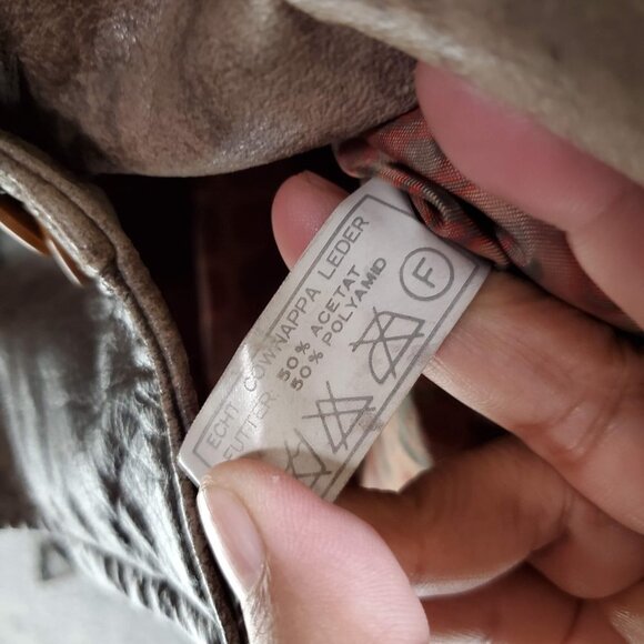 Lepegro Women Jacket 38 Tan Vintage‎ Leather Overcoat - Picture 11 of 11